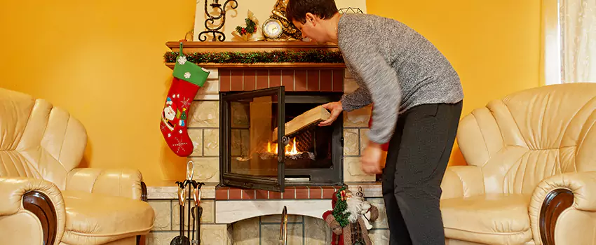 Rusted Metal Fireplace Restoration in Pearl, Mississippi
